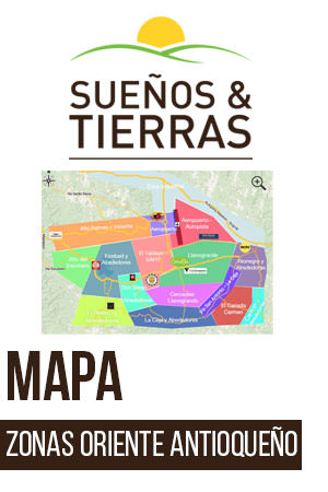 Mapa Ilustrativo de Zonas del Oriente Antioqueño