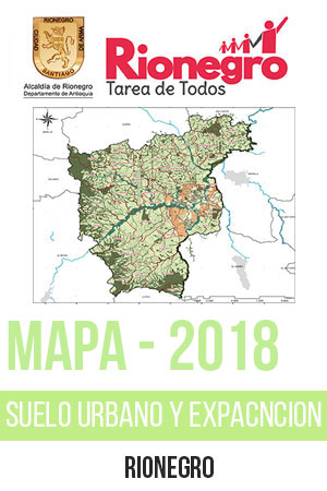 Rionegro Mapa Clasificacion del suelo urbano de expansion y rural 2018